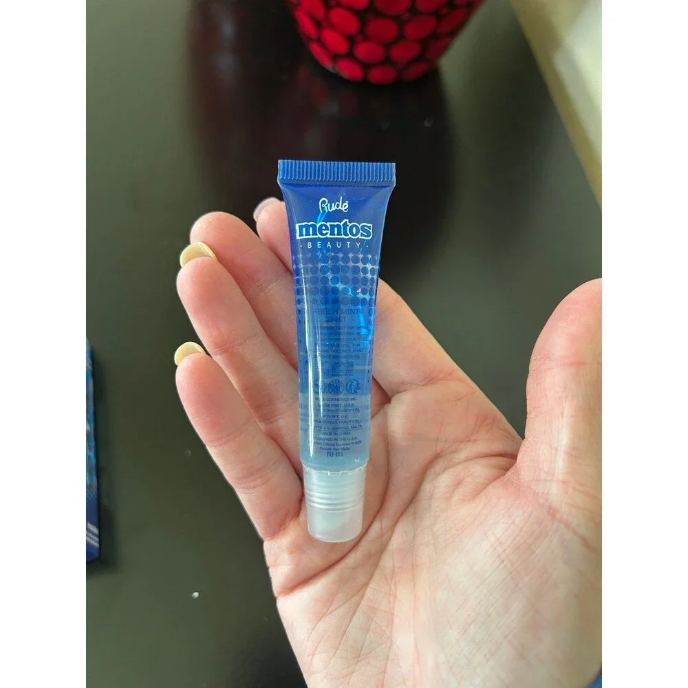 Rude Cosmetics x Mentos Beauty Plumping Lip Gloss - Clean Mint NIB